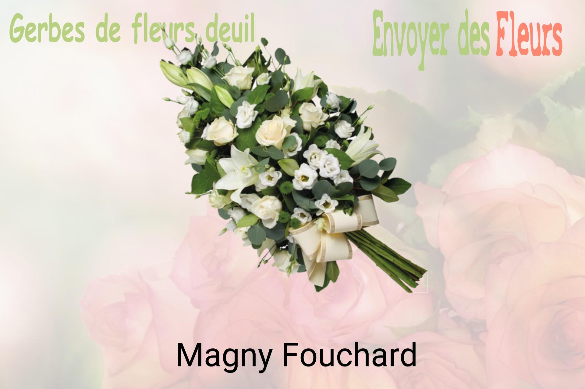 Gerbe de fleurs de deuil livrée à Magny-Fouchard